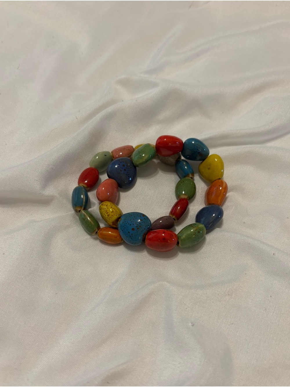 Boho Sea Candy Summer Festival Colorful Glazed Ceramic Bracelets